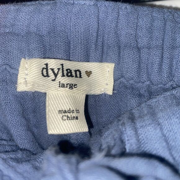 Dylan Pants Womens Size L Blue Gauzy Ankle Pull on Beach Lounge - Picture 3 of 9